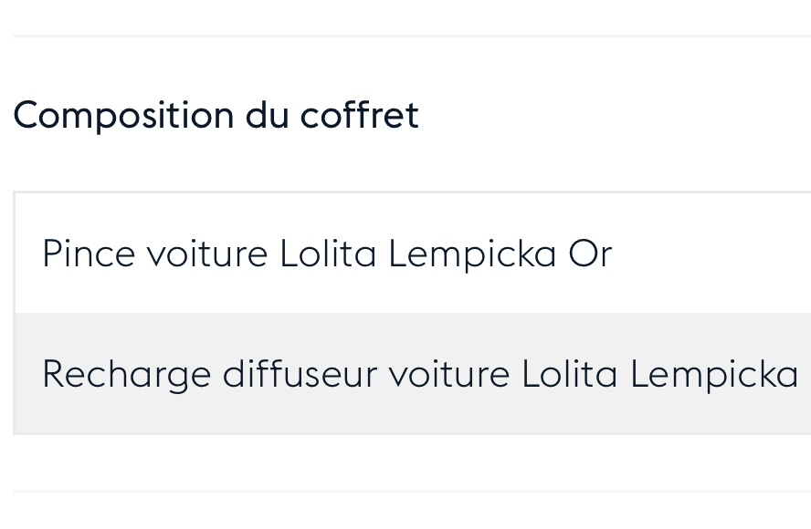 Recharge Diffuseur voiture LOLITA Lempicka