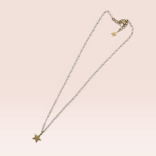 Collier étoile dorée et nacre